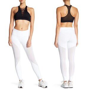 VIMMIA Bold Yoga Leggings White Sheer Panel Size XXS Nordstrom Made in USA Pants